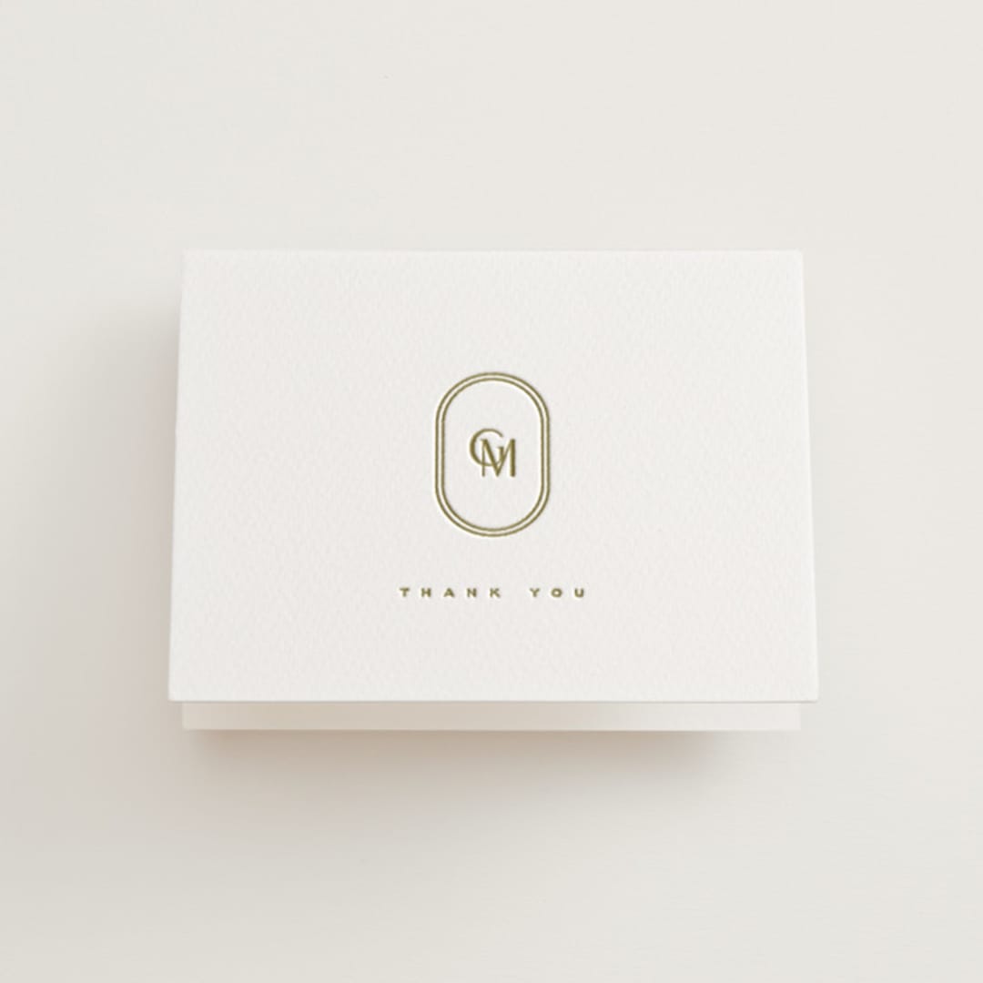 "Gianna" - Letterpress Wedding Thank You Cards in Gianna by Kristie Kern - Front