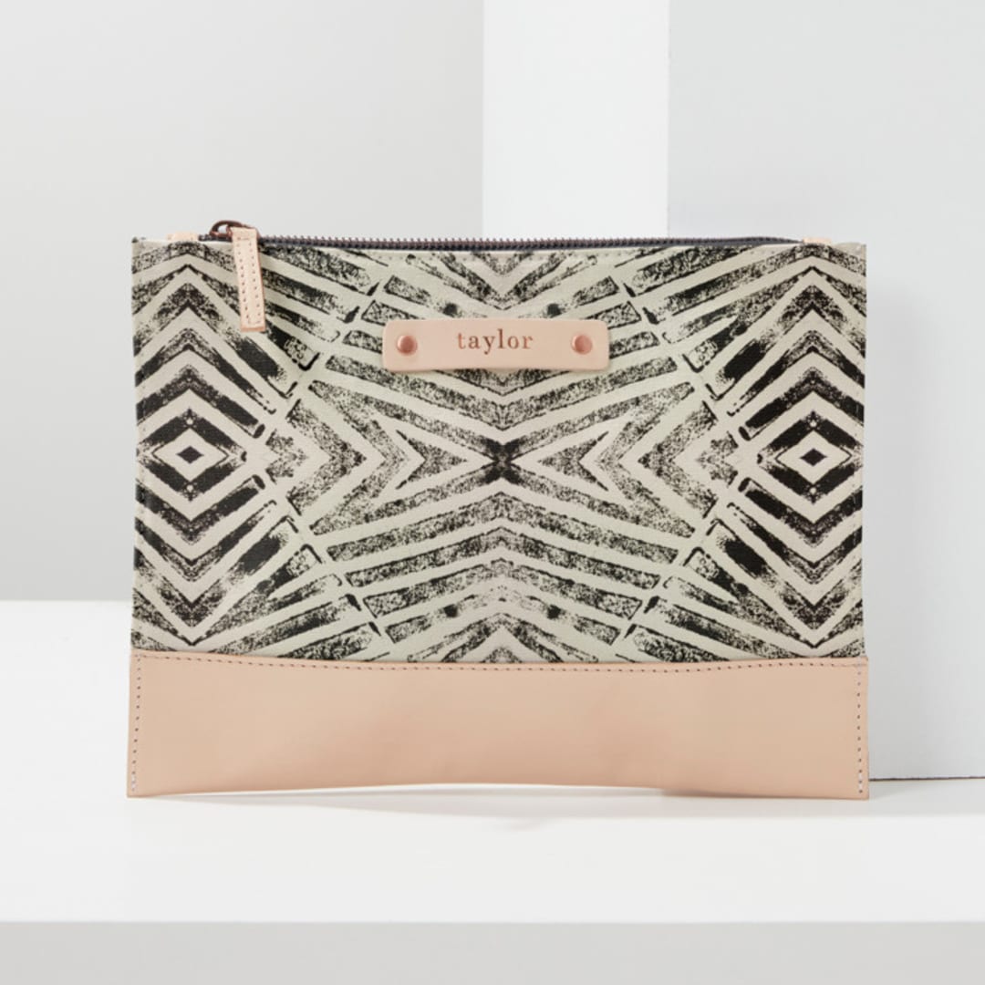 "zigzag" - Casual Clutch in Mocha by Miranda Mol - Casual Clutch