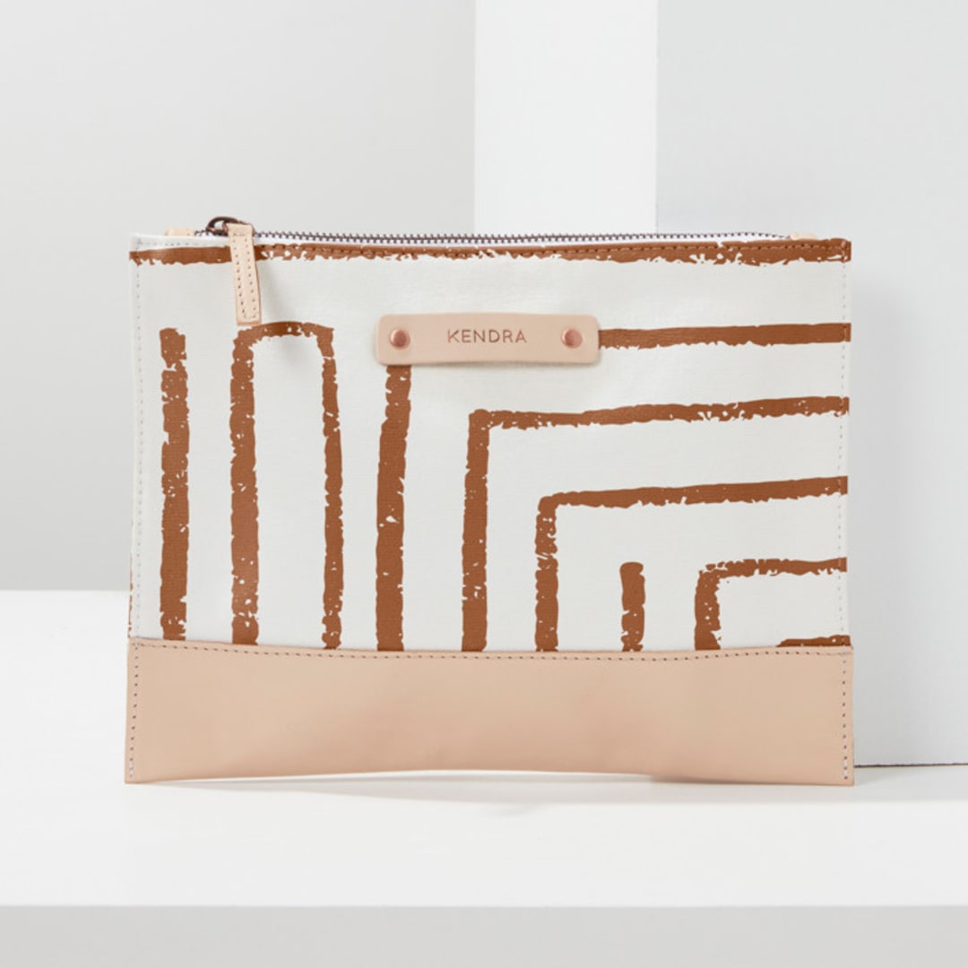 "Taos - Rust" - Casual Clutch in Rust by Anna Elder - Casual Clutch