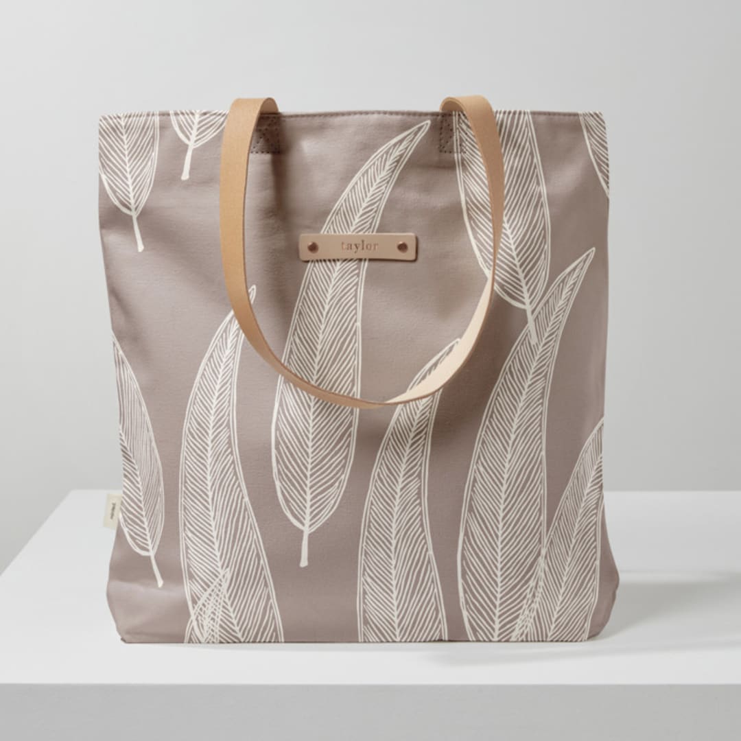 "Sketched Willow Rosewood" - Snap Tote in Rosewood by Katharine Watson - Snap Tote