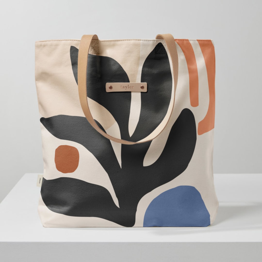 "Abstract Flora" - Snap Tote in Shadow by Iveta Angelova - Snap Tote