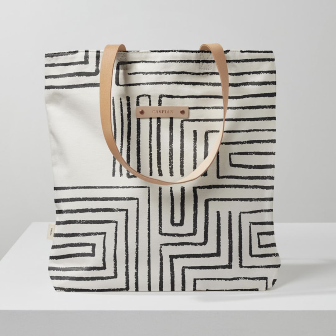 "Taos" - Snap Tote in Charcoal by Anna Elder - Snap Tote