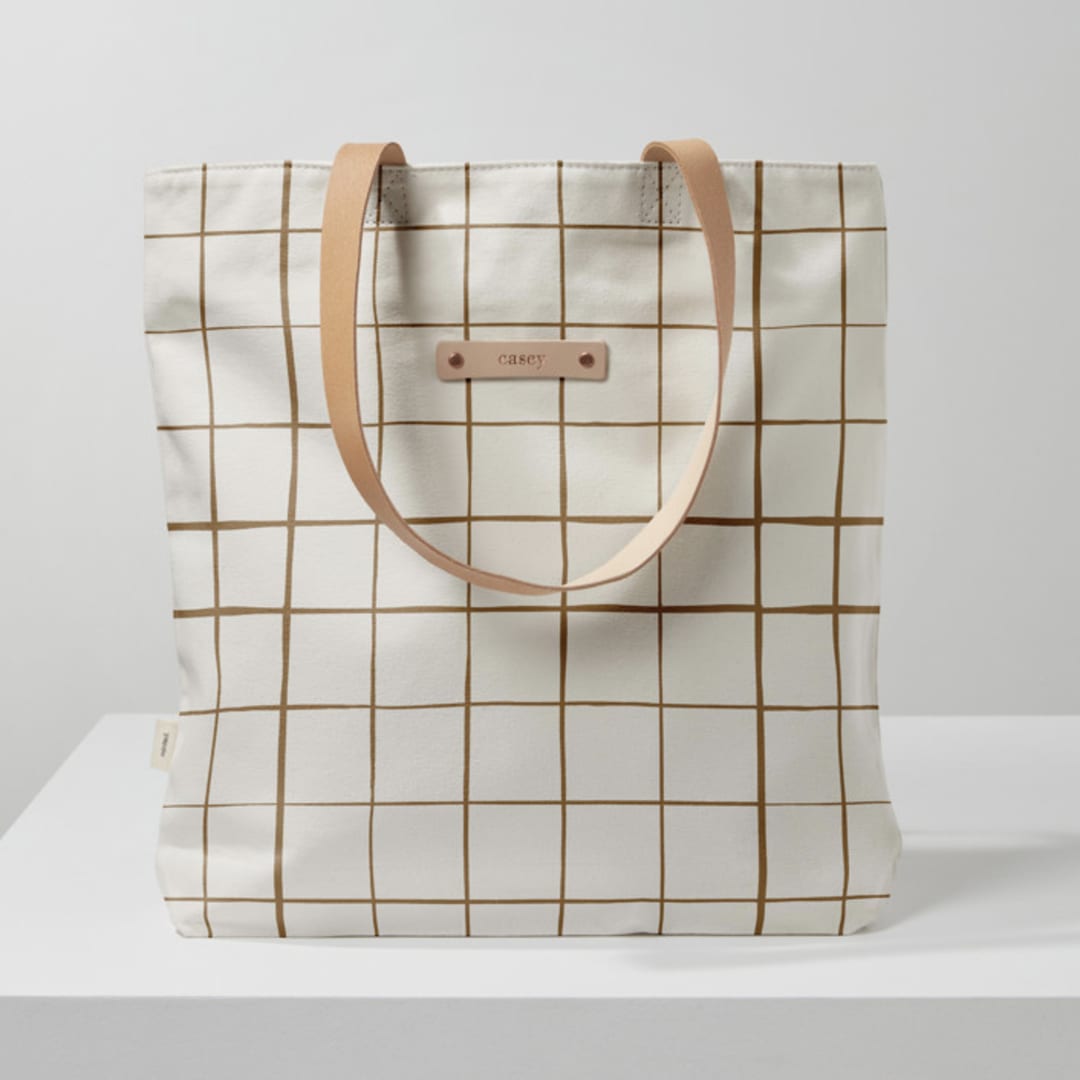 "Montauk" - Snap Tote in Natural by Carolyn Nicks - Snap Tote