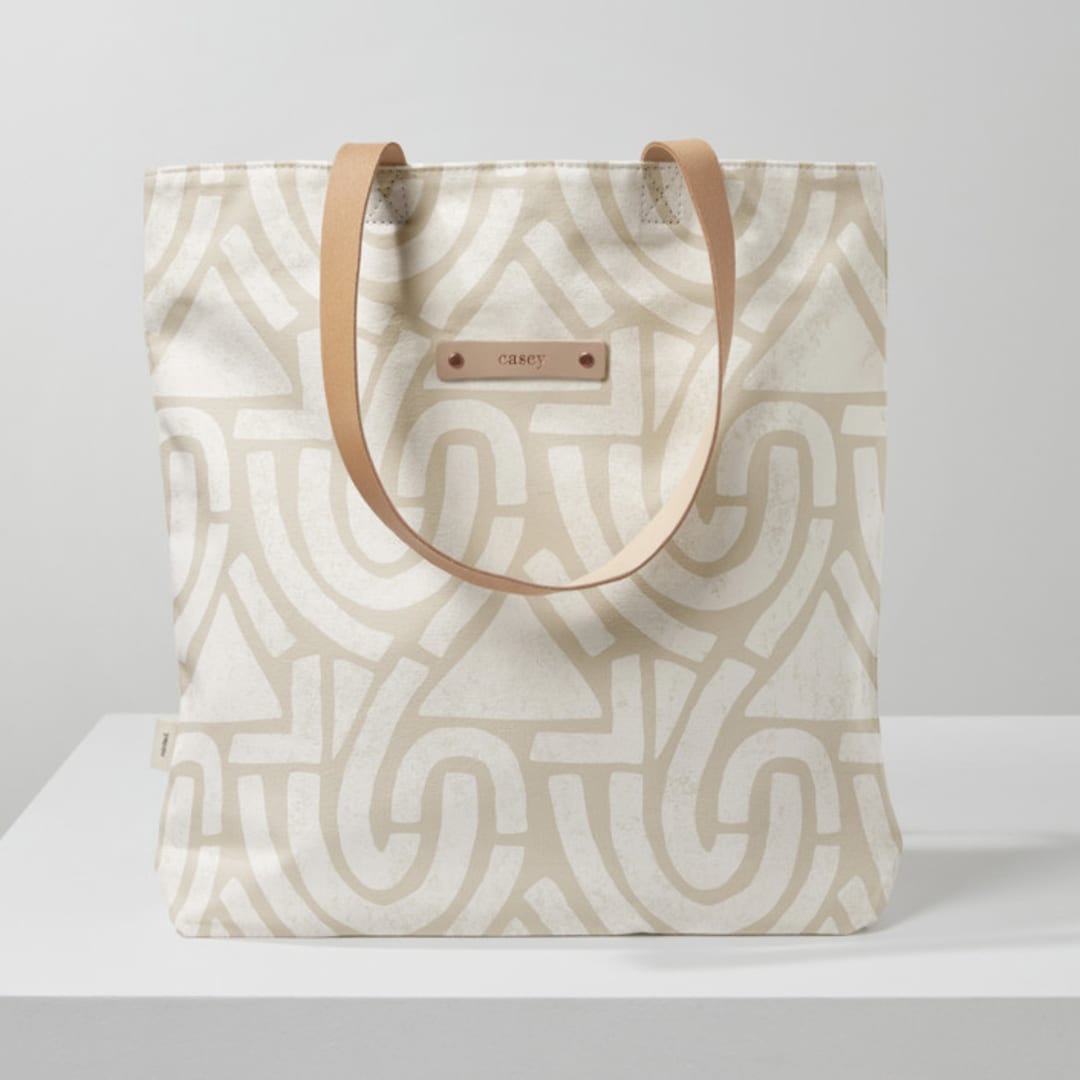 "Antique" - Snap Tote in Sand by Iveta Angelova - Snap Tote