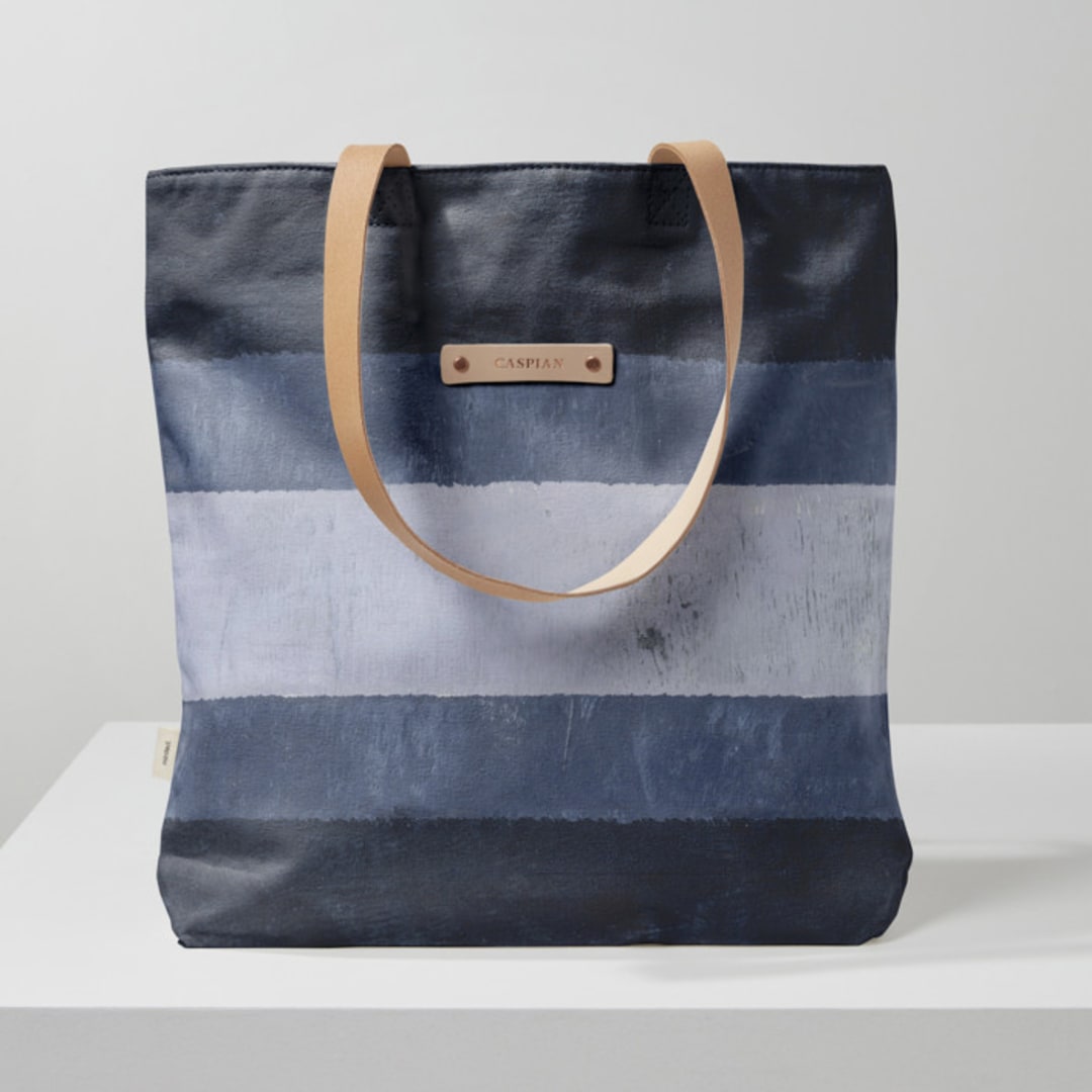 "skybound" - Snap Tote in Navy by Sara Hicks Malone - Snap Tote