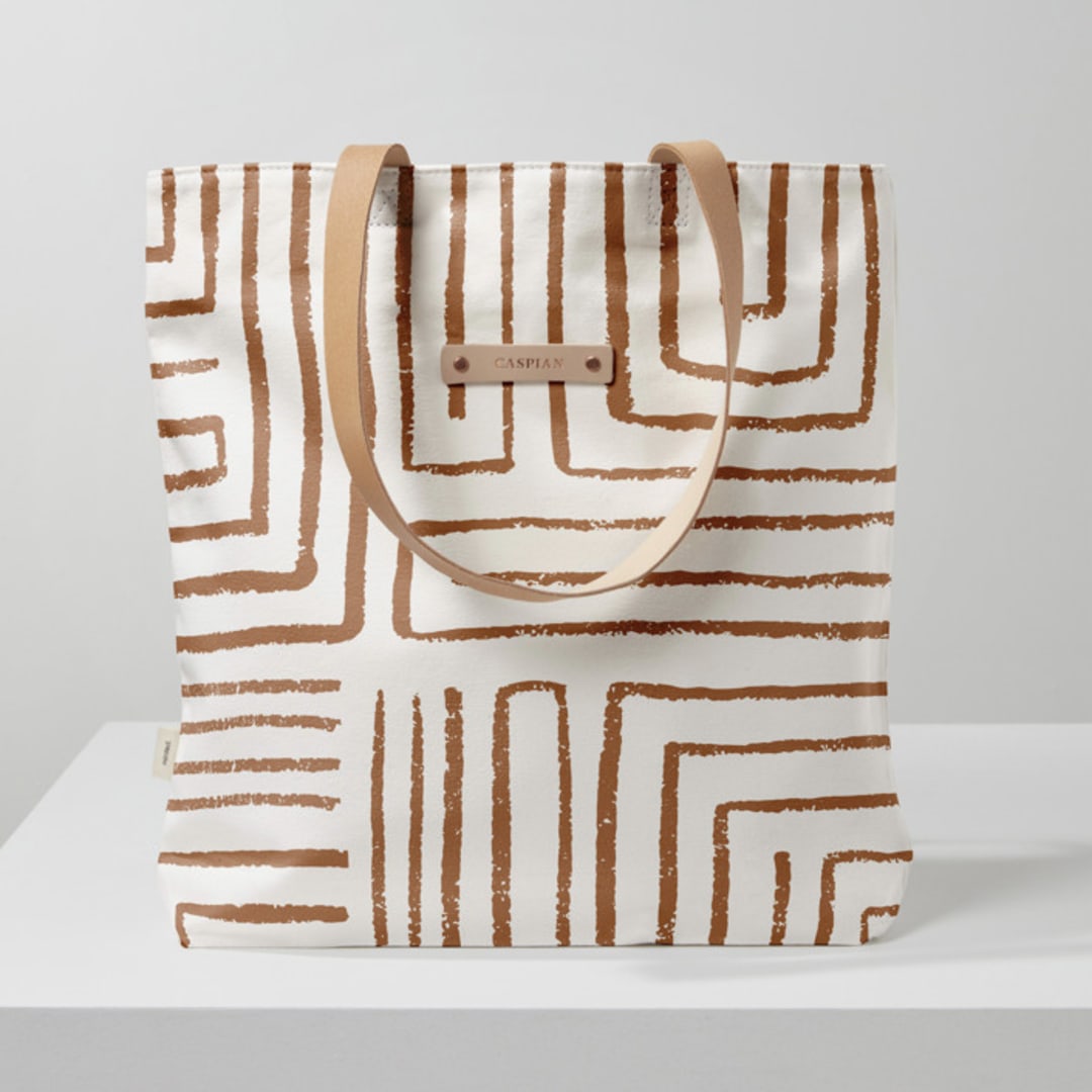 "Taos - Rust" - Snap Tote in Rust by Anna Elder - Snap Tote