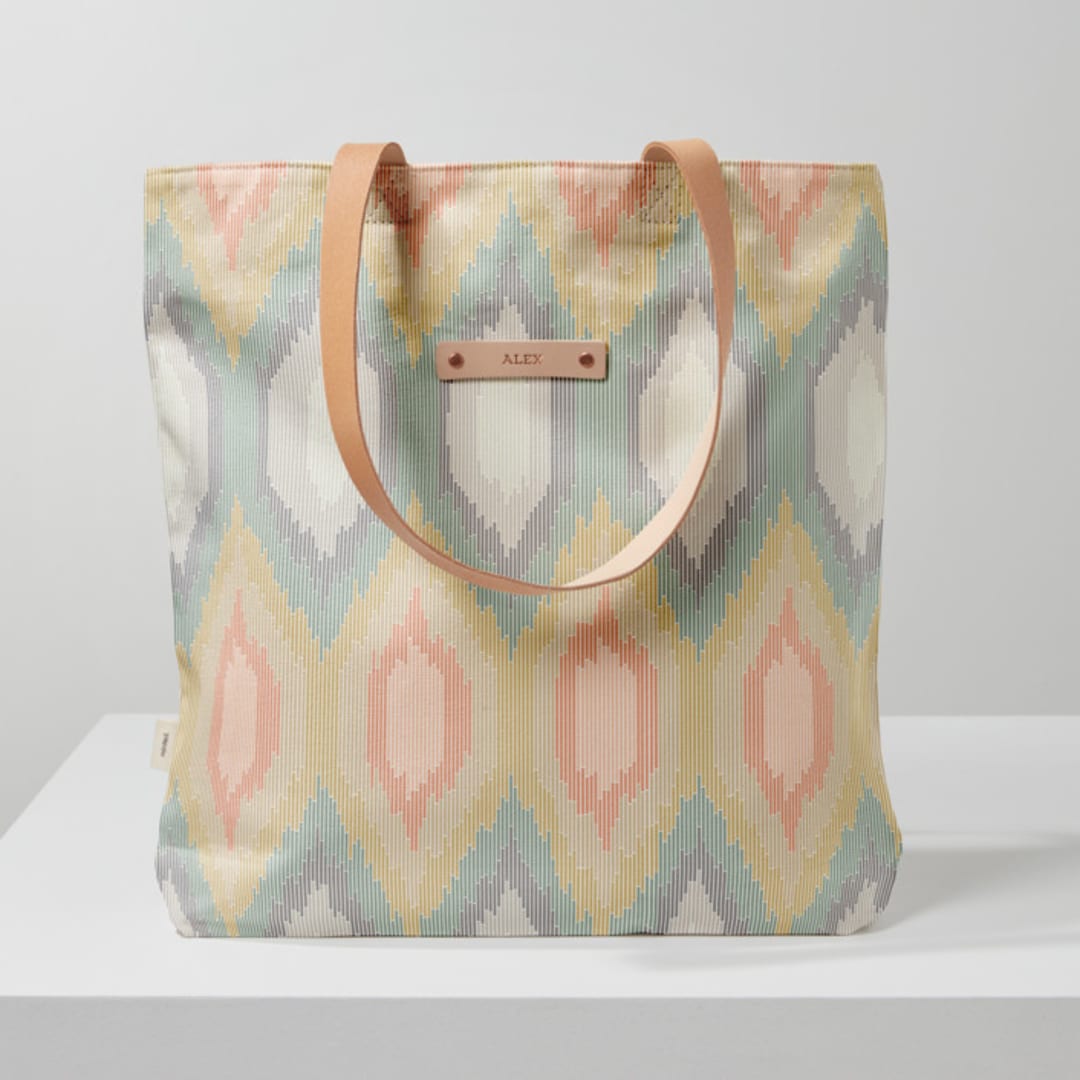 "Boho Ikat" - Snap Tote in Boho by Erin Deegan - Snap Tote