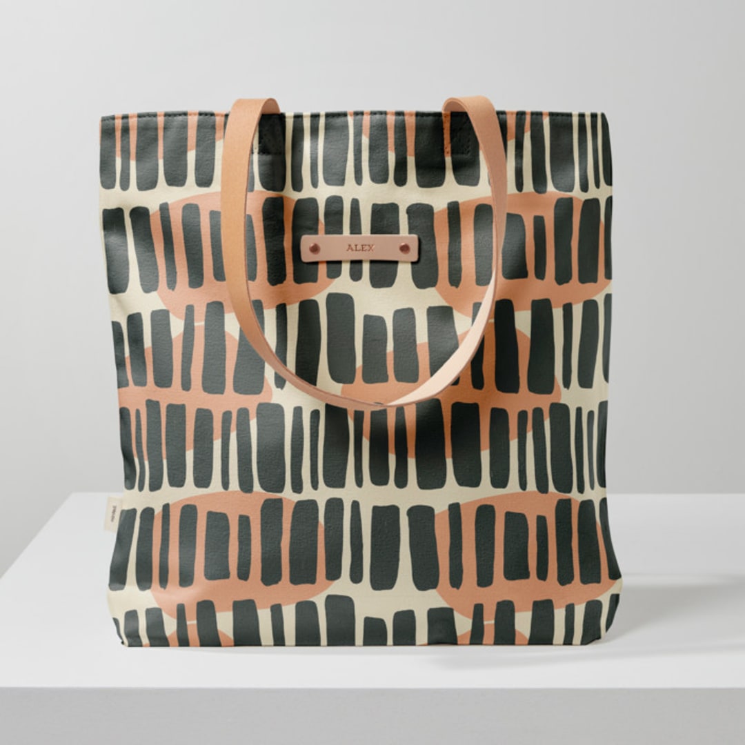 "Rectangle Study" - Snap Tote in Vintage by Daily Design Co - Snap Tote
