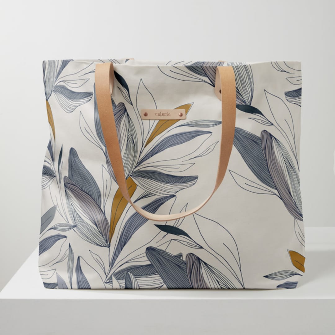 "Casual style" - Carry-All Slouch Tote in Denim by Lucrecia Caporale - Carry-All Slouch Tote