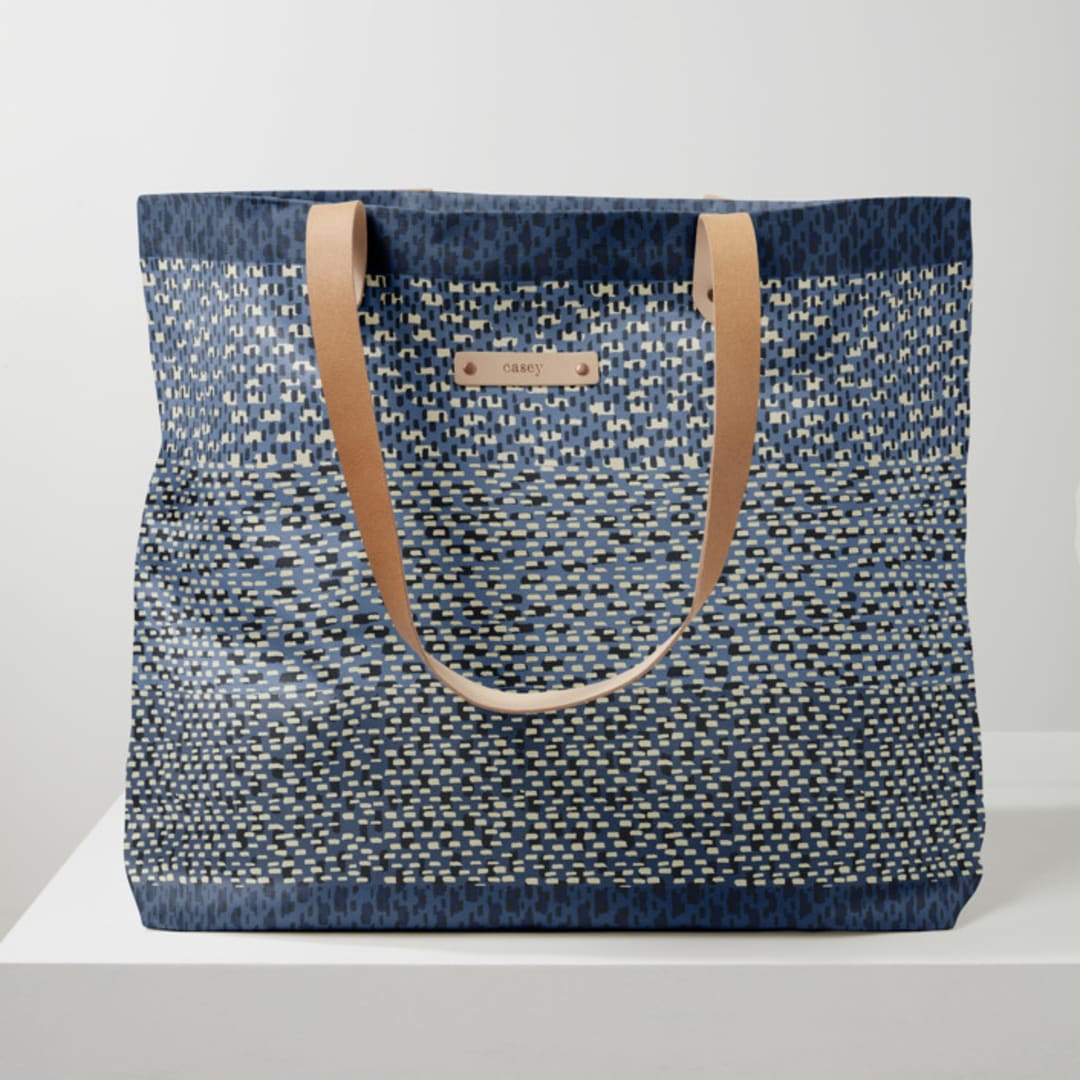 "Basic - Azure" - Carry-All Slouch Tote in Azure by Bethania Lima - Carry-All Slouch Tote