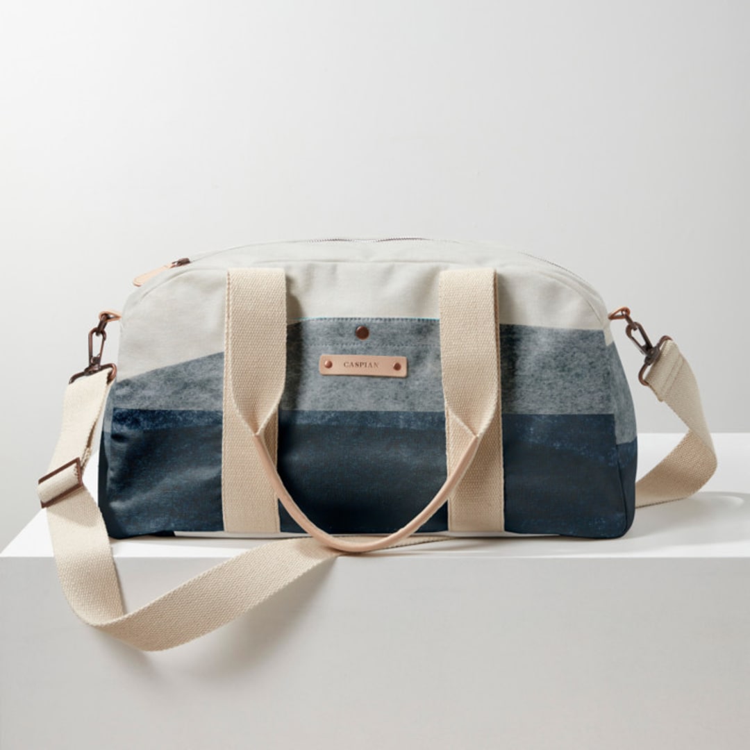 "tissue overlay" - Weekender in Indigo by Carrie Moradi - Weekender