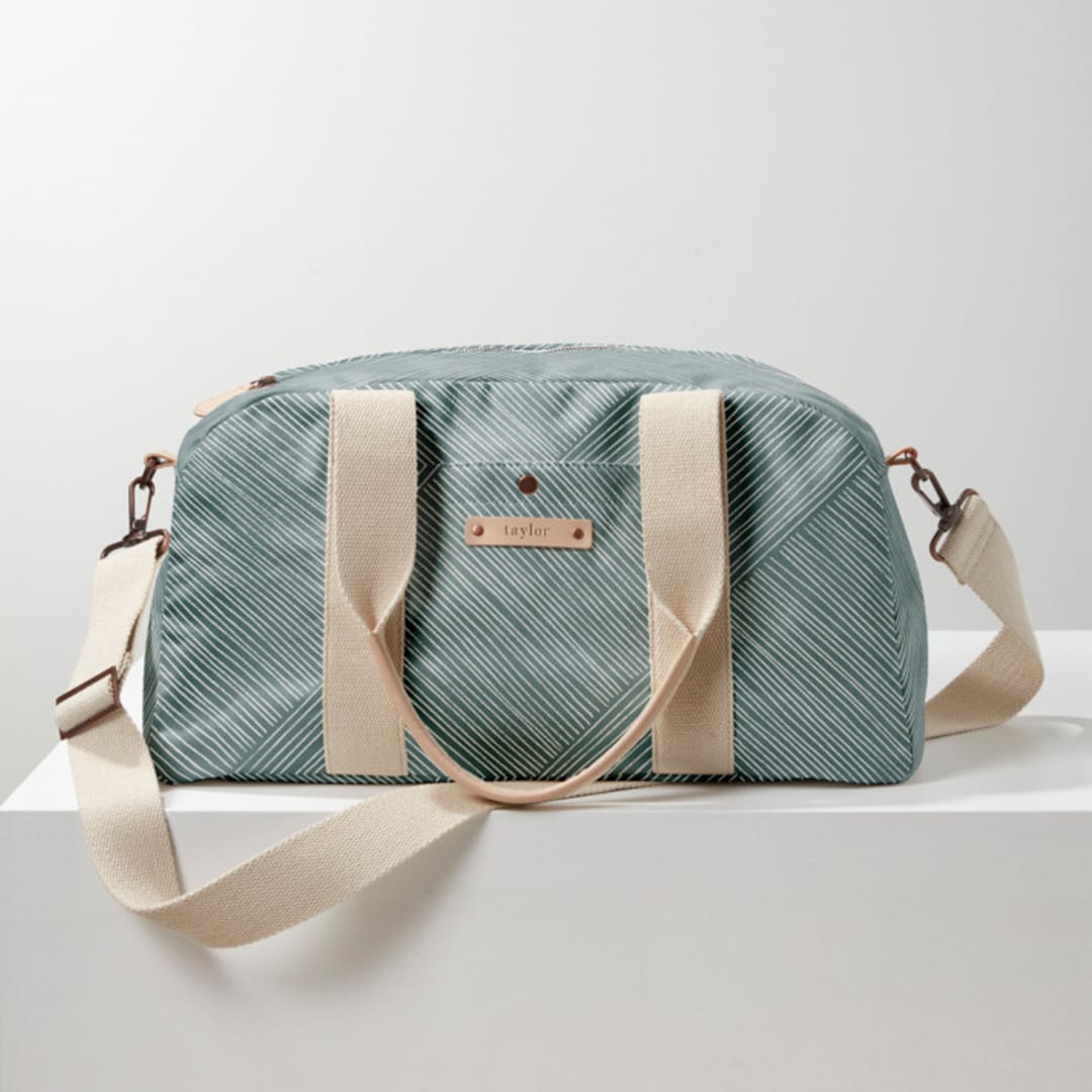"Line Wrap" - Weekender in Emerald by Michelle Taylor - Weekender