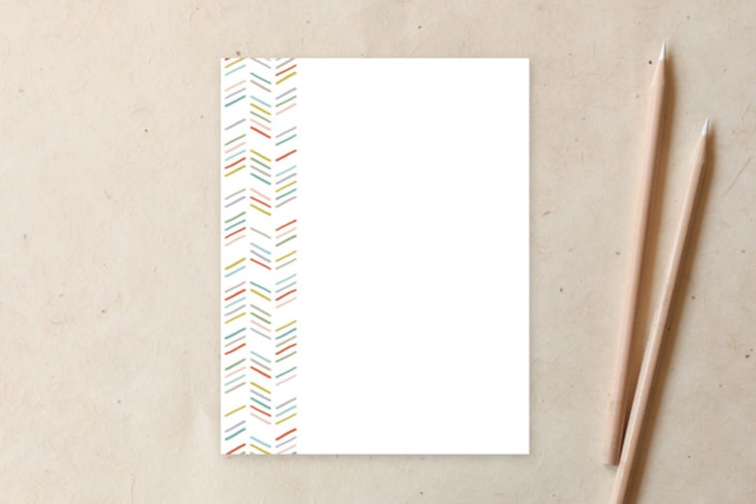 Drawn Herringbone Note Card