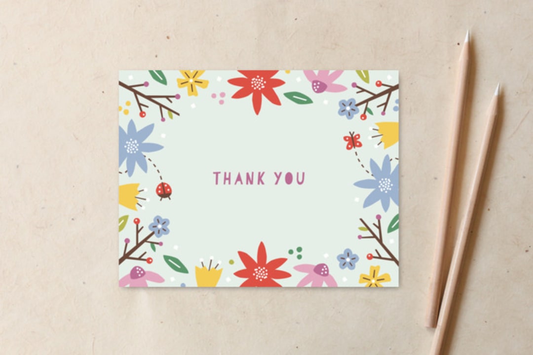 Woodland Floral Thank You
