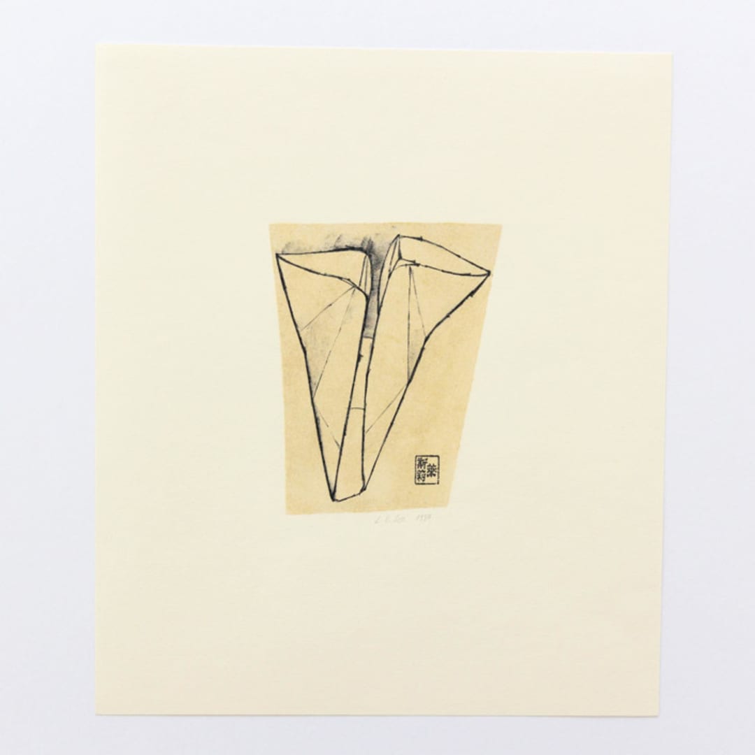 "Folded Cow Head 3 Pastel" - Original Drawings in multicolorassorted-colors by Dana Williamowsky