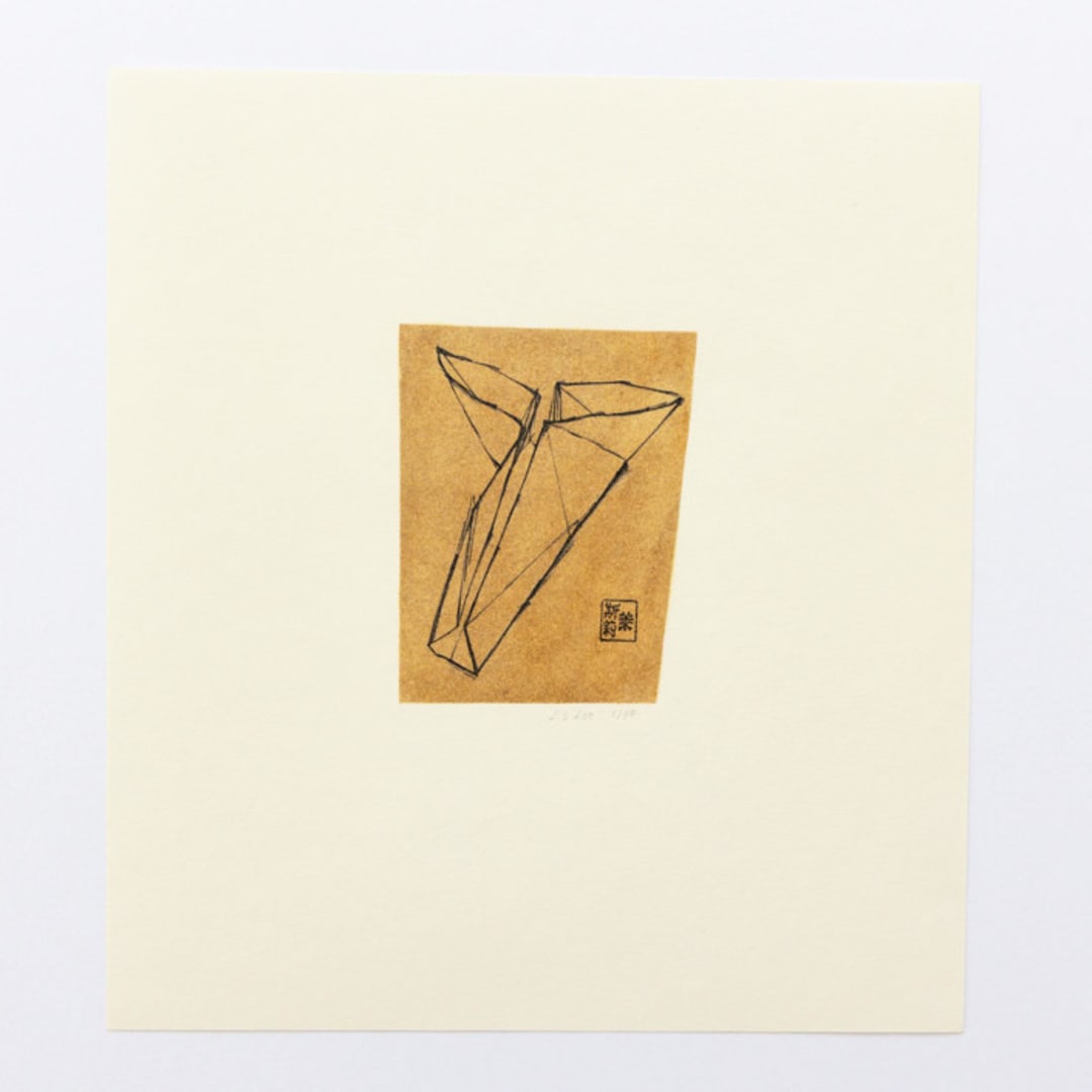 "Folded Cow Head 2 Pastel" - Original Drawings in multicolorassorted-colors by Dana Williamowsky