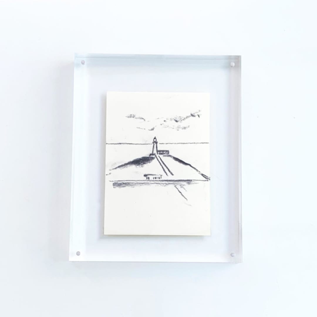 "Lighthouse" - Original Drawings in white by Teju Reval