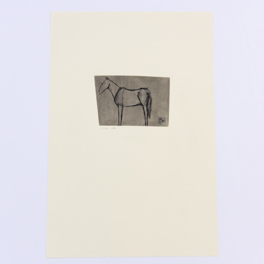 "Standing Horse Charcoal Pastel" - Original Drawings in multicolorassorted-colors by Dana Williamowsky