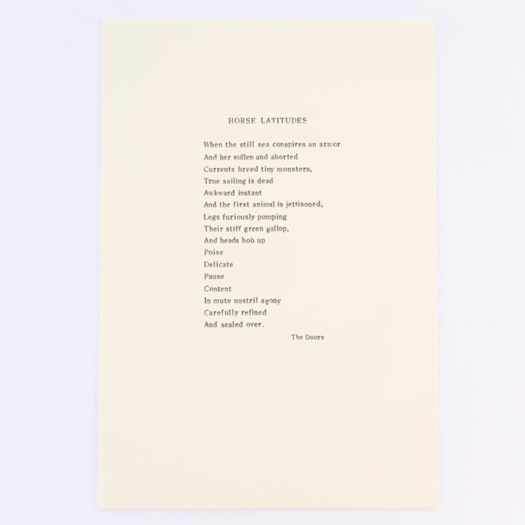 "Horse Latitudes Poem" - Original Drawings in black by Dana Williamowsky