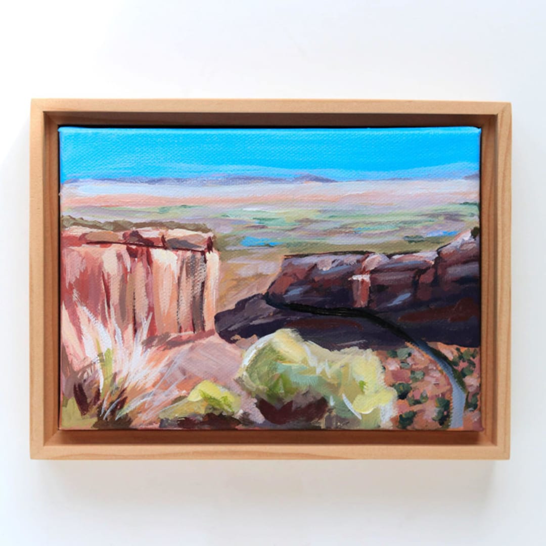 "Zen Horizons - Colorado National Monument - Framed painting" - Original Painting in multicolorassorted-colors by Weronika Zubek
