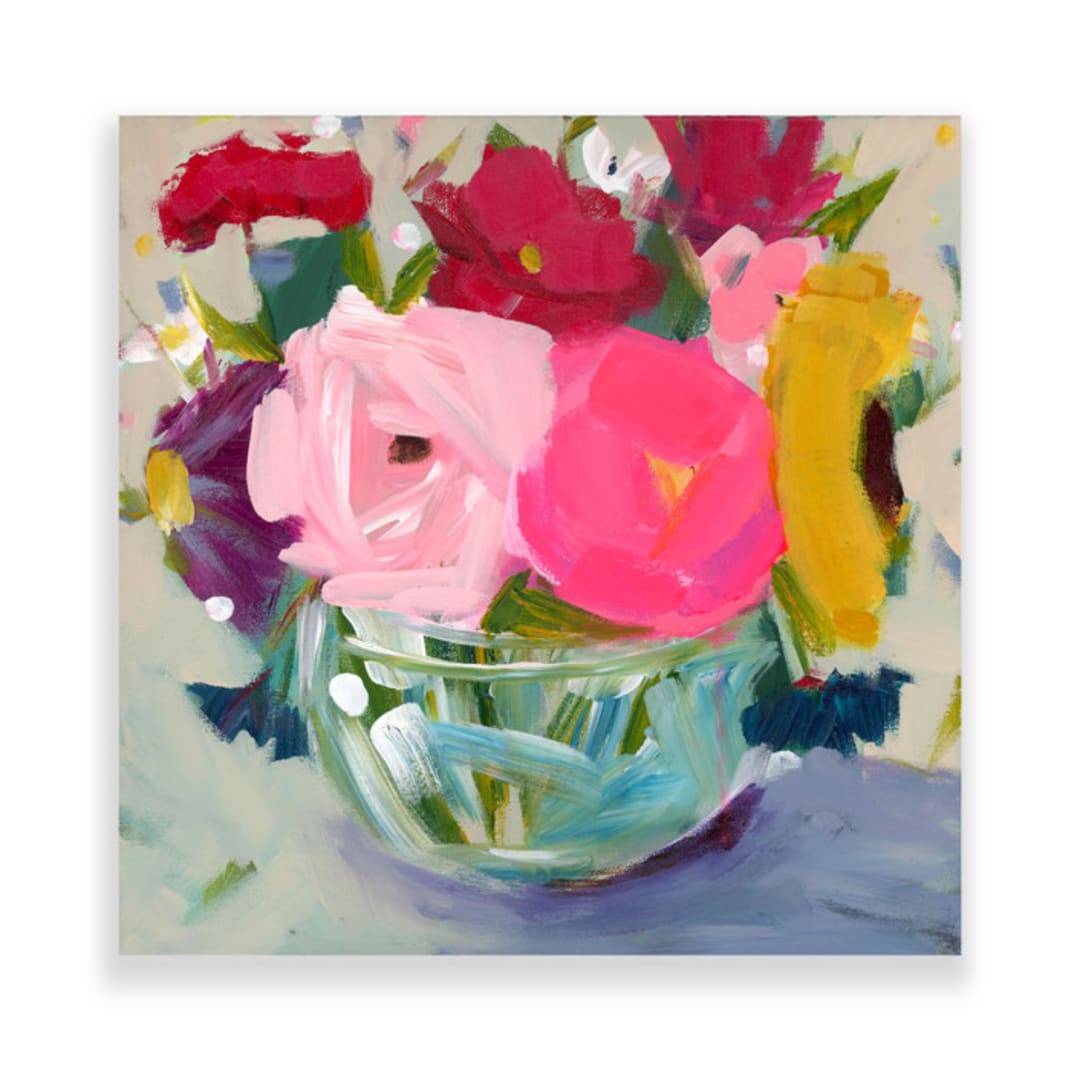 "Winter Floral" - Original Painting in multicolorassorted-colors by Lindsay Megahed