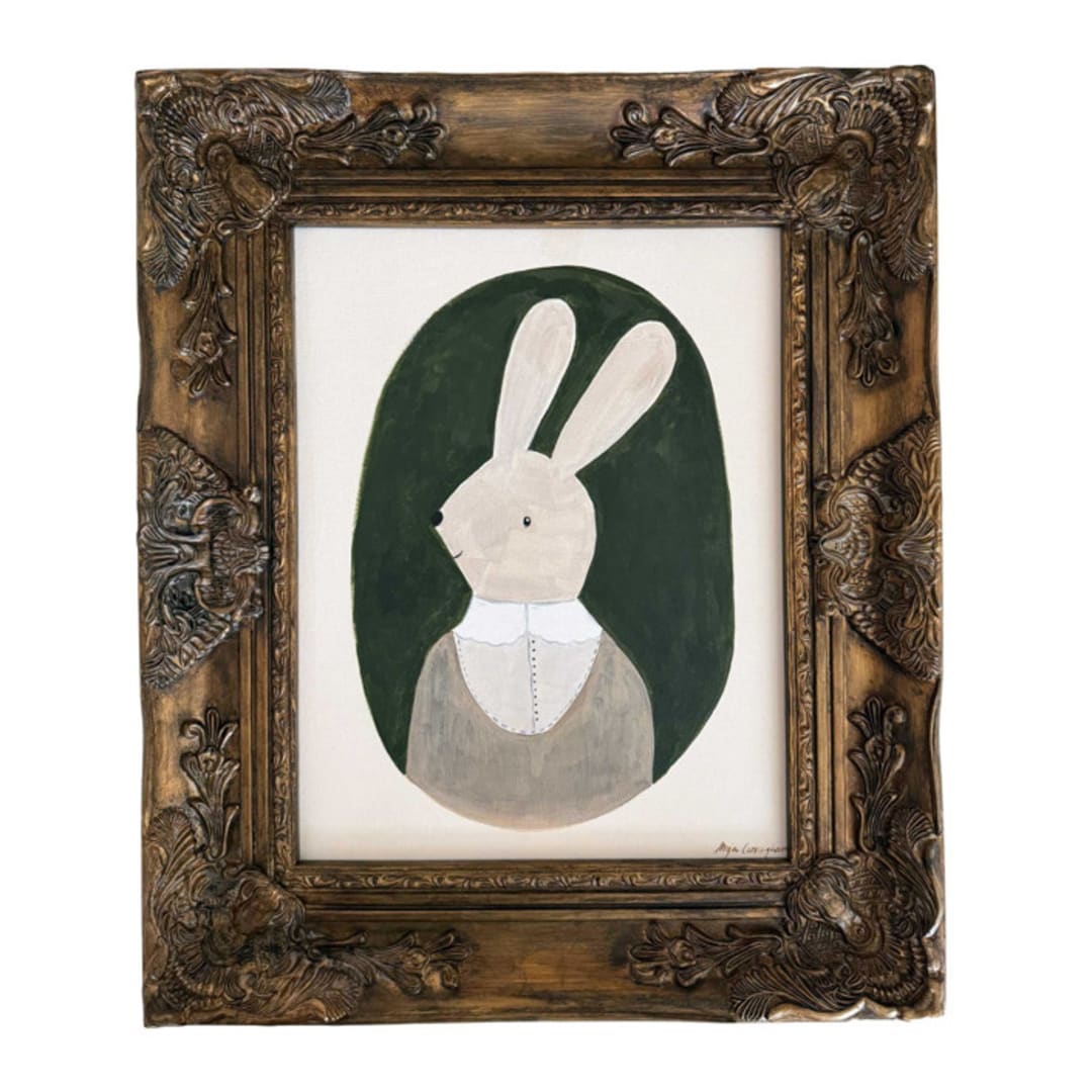 "Sir Rabbit" - Original Painting in multicolorassorted-colors by Maja Cunningham