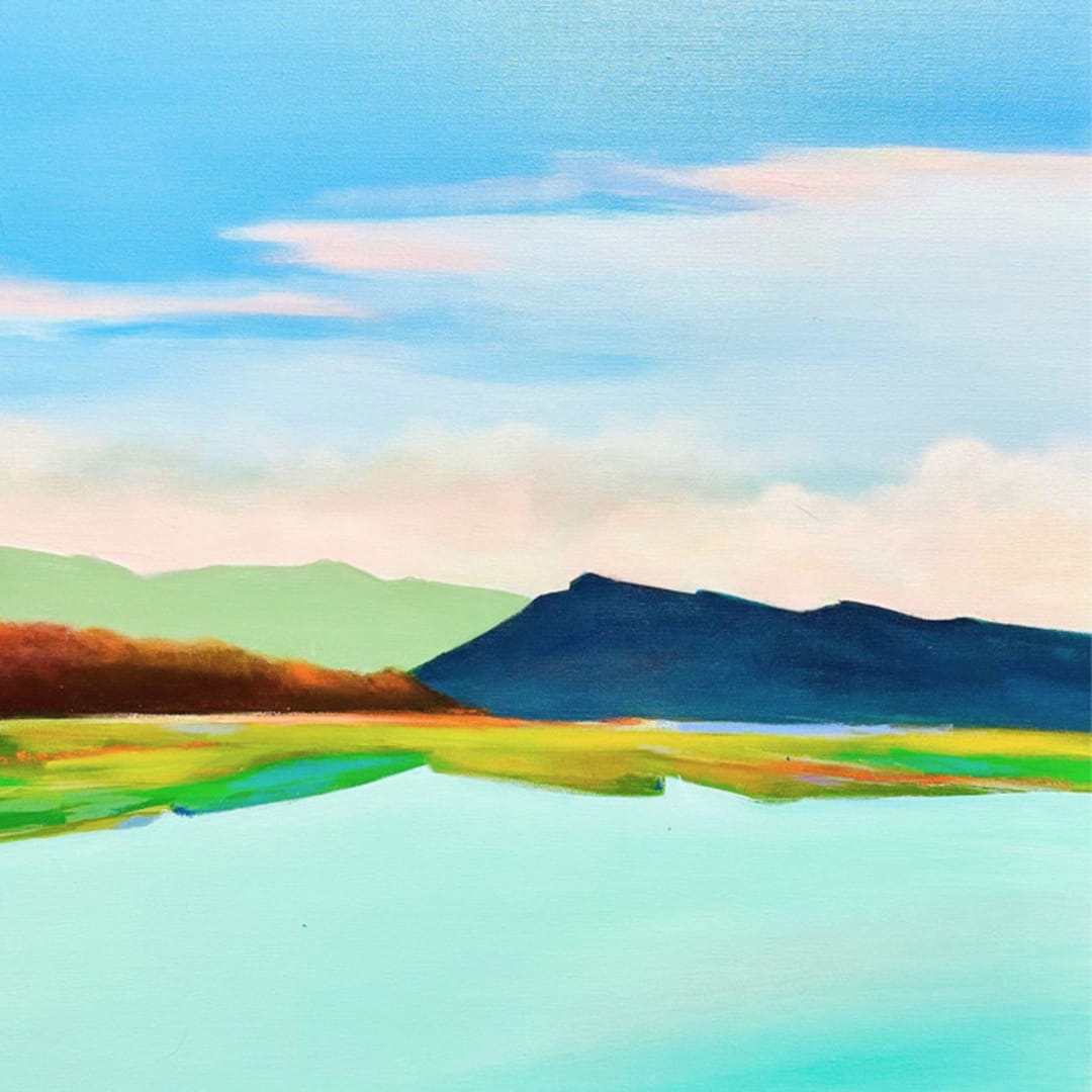 "Serenity Blues" - Original Painting in multicolor by Shraddha Dharia