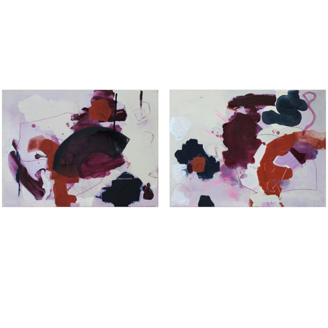 "Alma & Celeste" - Original Painting in multicolorassorted-colors by Nicole Simms