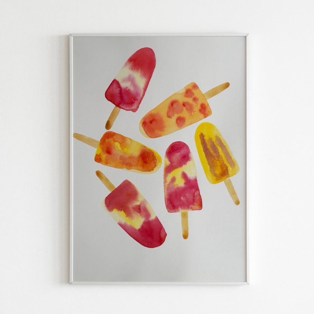 "Watercolor Ice Cream Original Painting" - Original Painting in multicolor by Alexandra Dzh