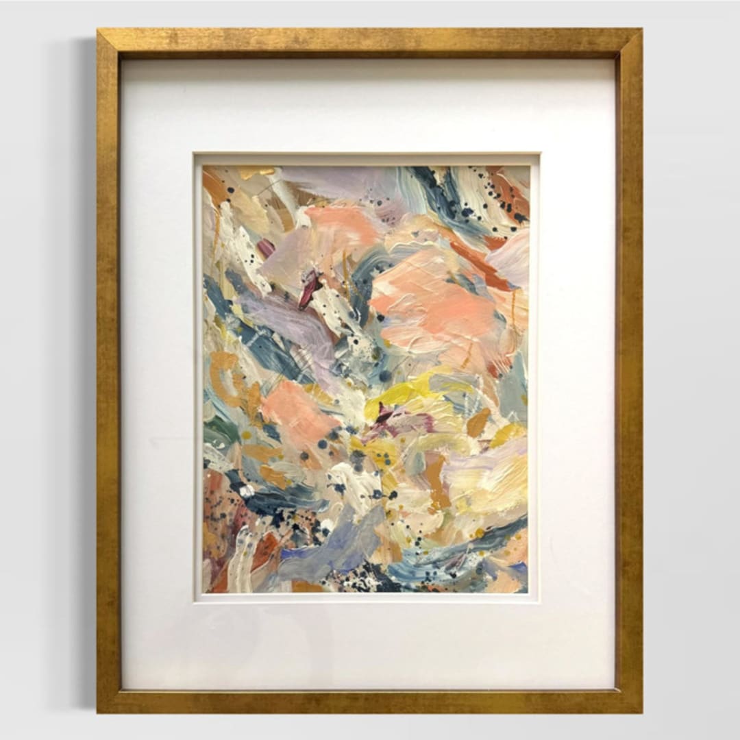 ""Hypothetically Yes" – 21x17 – Framed Original Painting" - Original Painting in multicolorassorted-colors by Sarah Mankin
