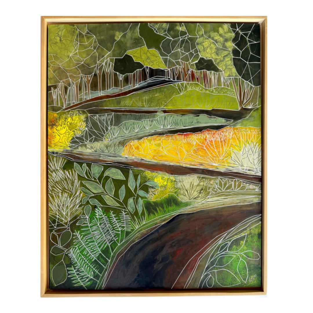 "The Wilderness" - Original Painting in green by Sarah Fitzgerald