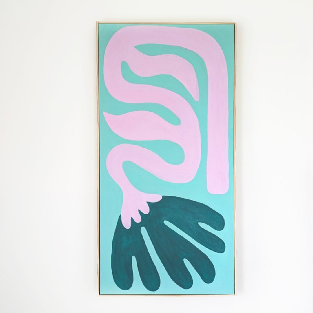 "Falling in Flower - Original Acrylic Painting" - Original Painting in multicolor by Kate Sowinski