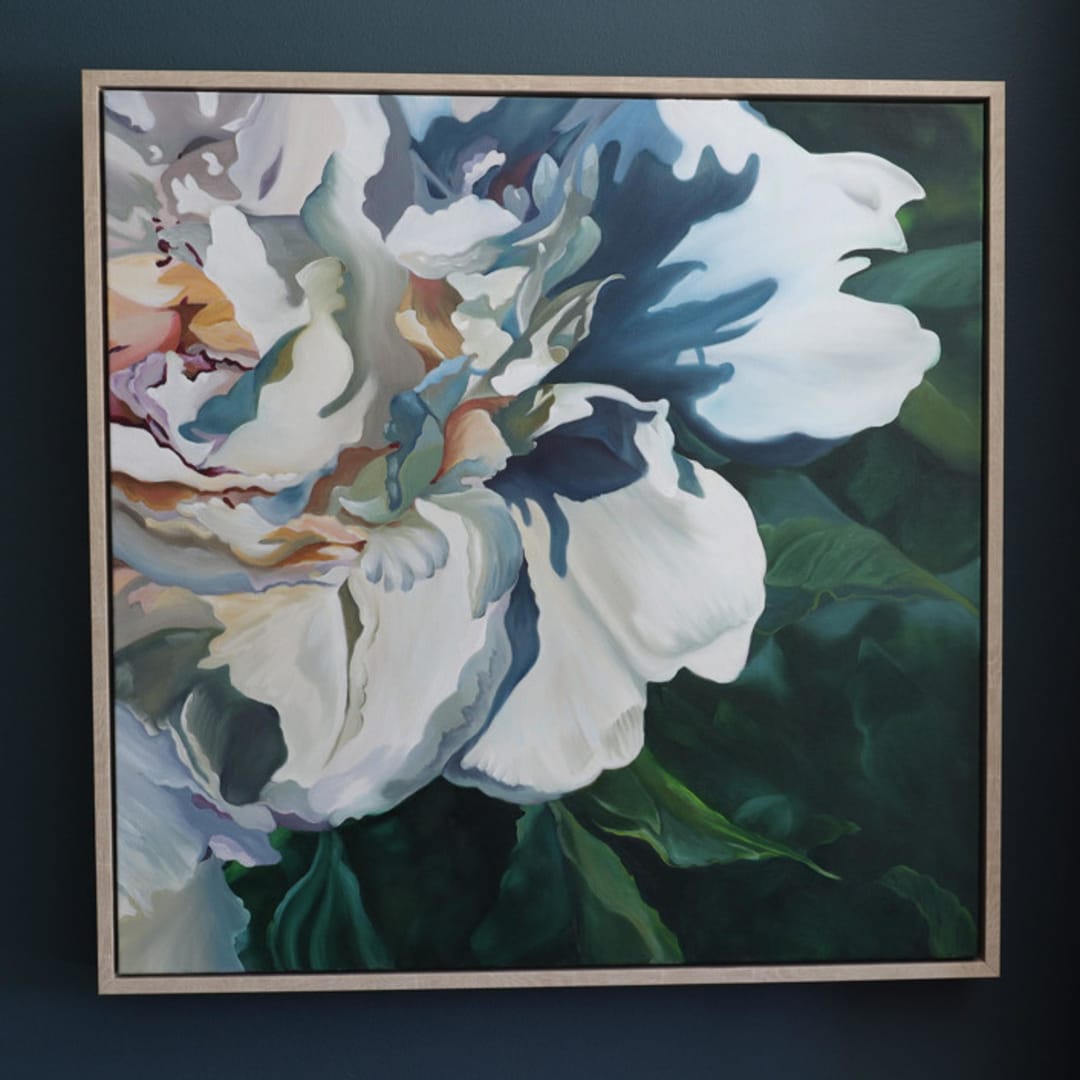 "Shadow Blues" - Original Painting in blue by Mandy Trimble Leonard