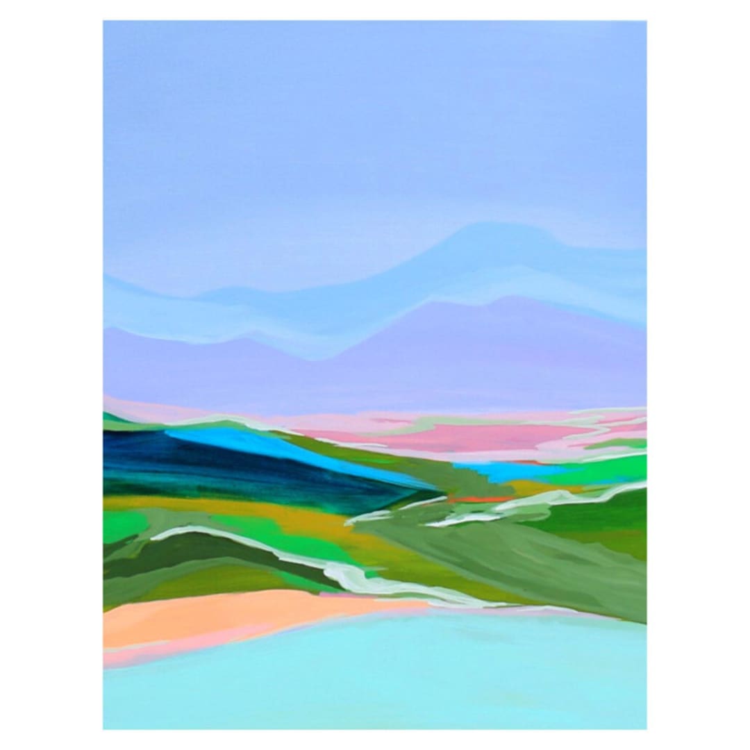 "Grey Valley" - Original Painting in multicolor by Shraddha Dharia