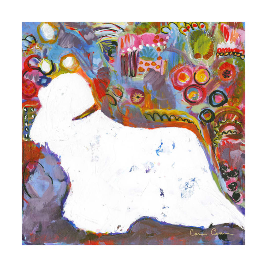 "Taking Time to Smell the Flowers" - Original Painting in multicolorassorted-colors by CONNIE COLLUM