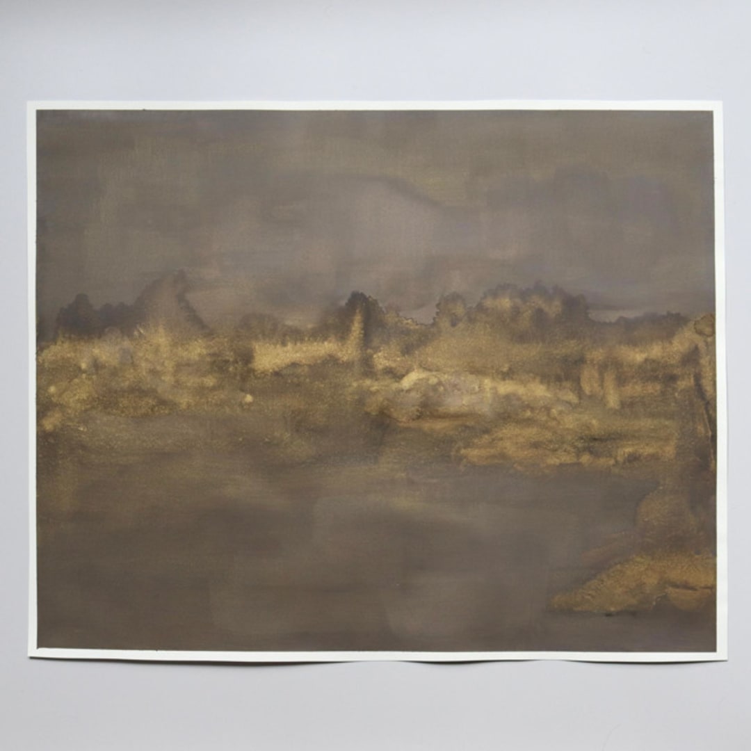 "Gold Boreal Forest" - Original Painting in brown by Renee Anne Bouffard-McManus