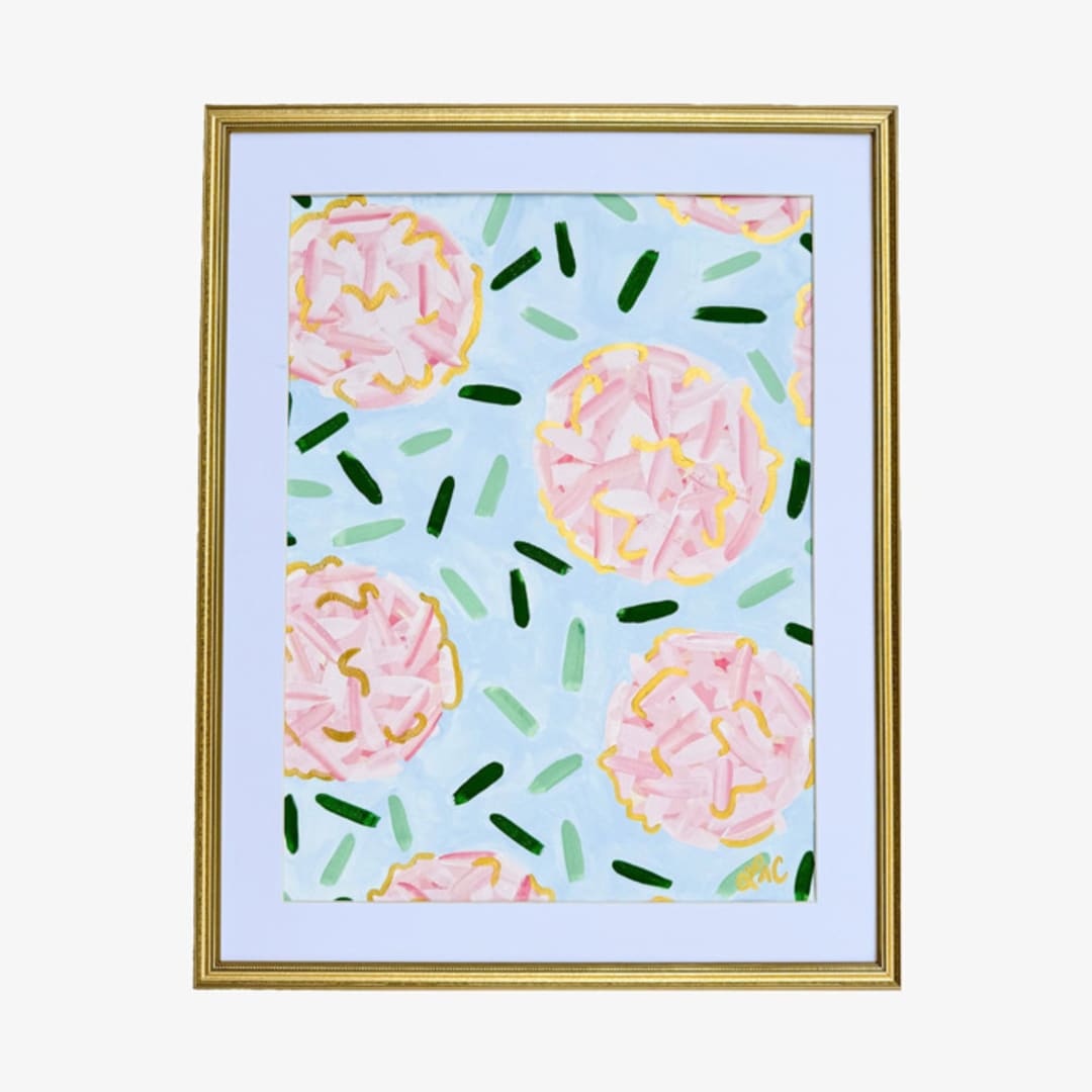 "Golden Hydrangea [Blu & Pink II]" - Original Painting in multicolorassorted-colors by Liesel Anne