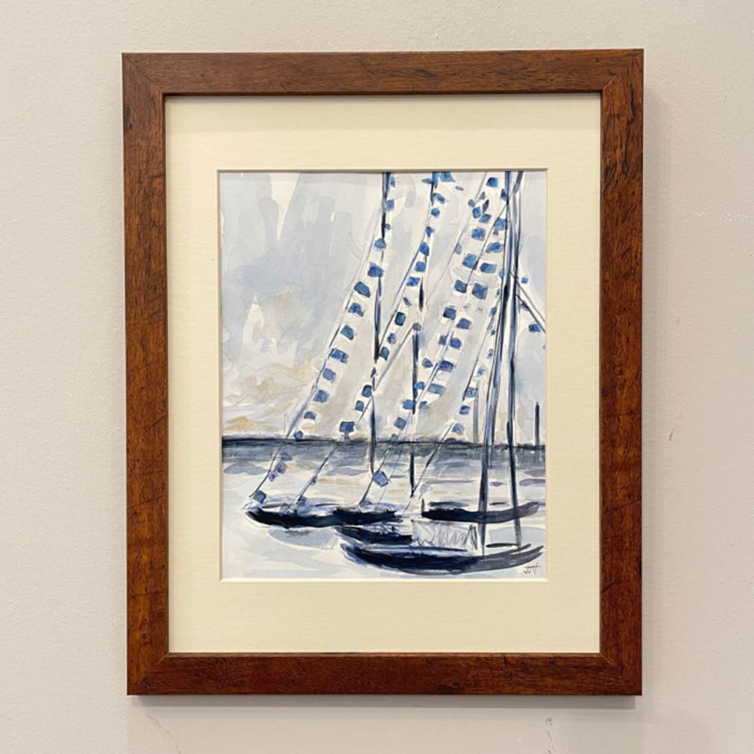 "You captured my heart and imagination!" - Original Painting in blue by Golden Lines and Silver Linings