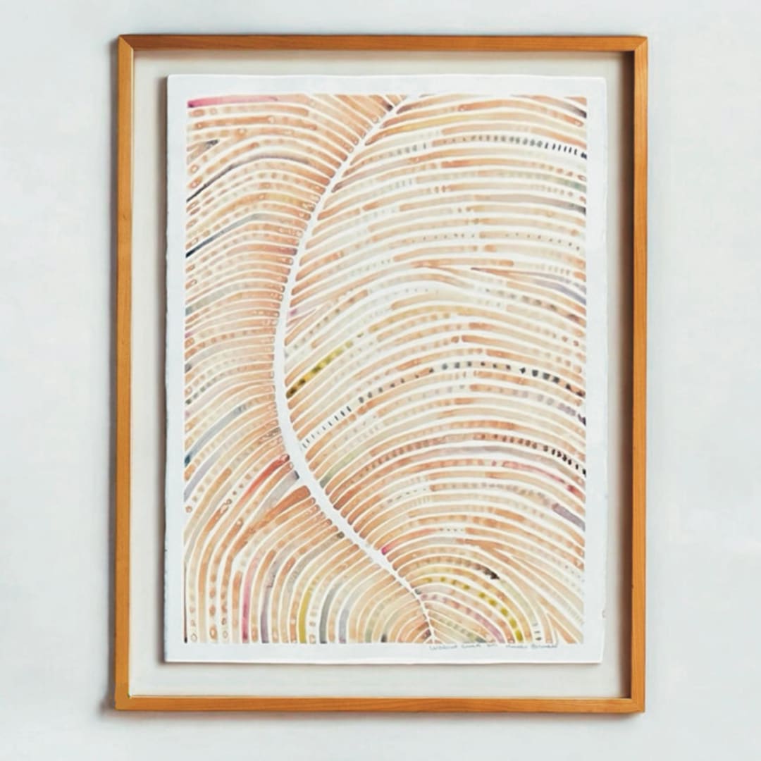 "Framed Bespoke Watercolor" - Original Painting in orange by Heidi Lowell