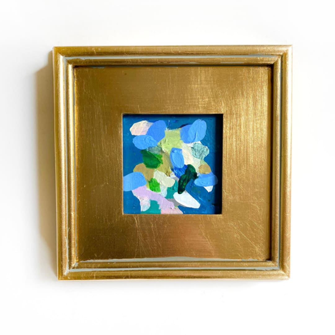 "Blue Bouquet" - Original Painting in blue by Jessalin Beutler
