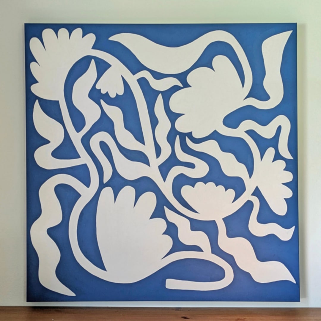 "Ghost Blooms- Original Acrylic Painting" - Original Painting in multicolor by Kate Sowinski