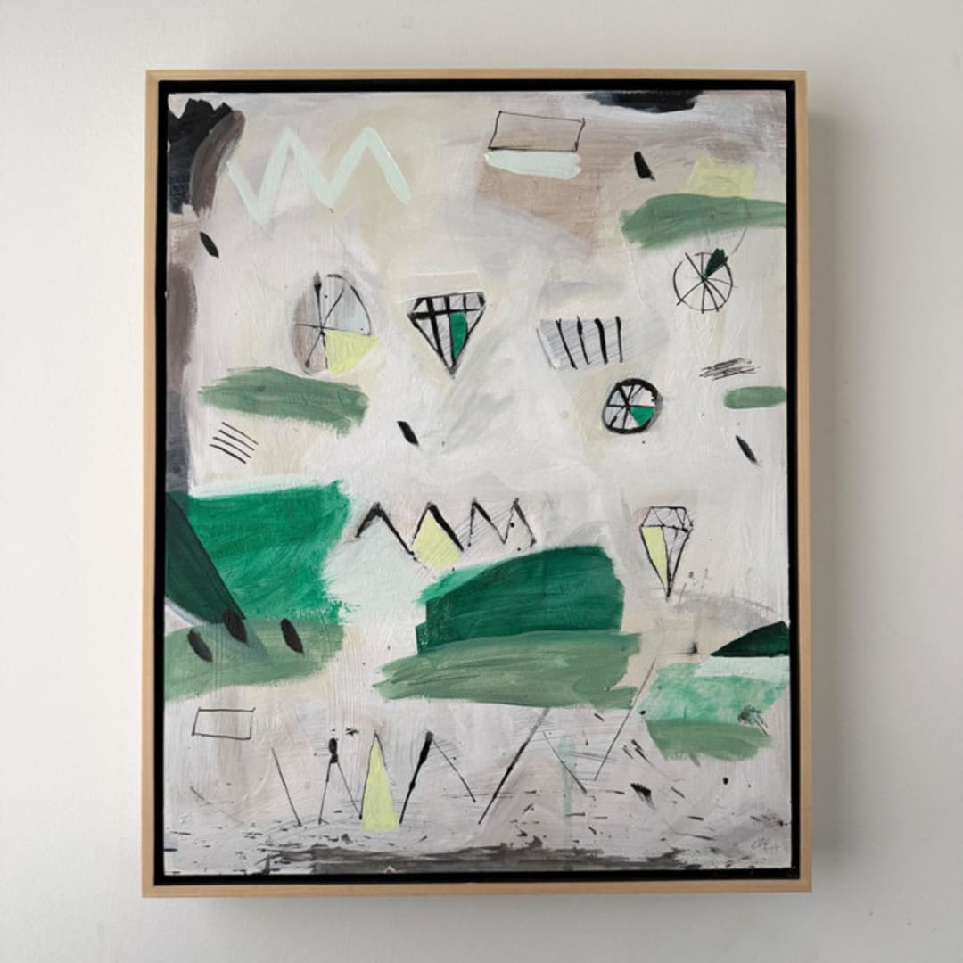 "Open Up the Doors" - Original Painting in white by Amy Early