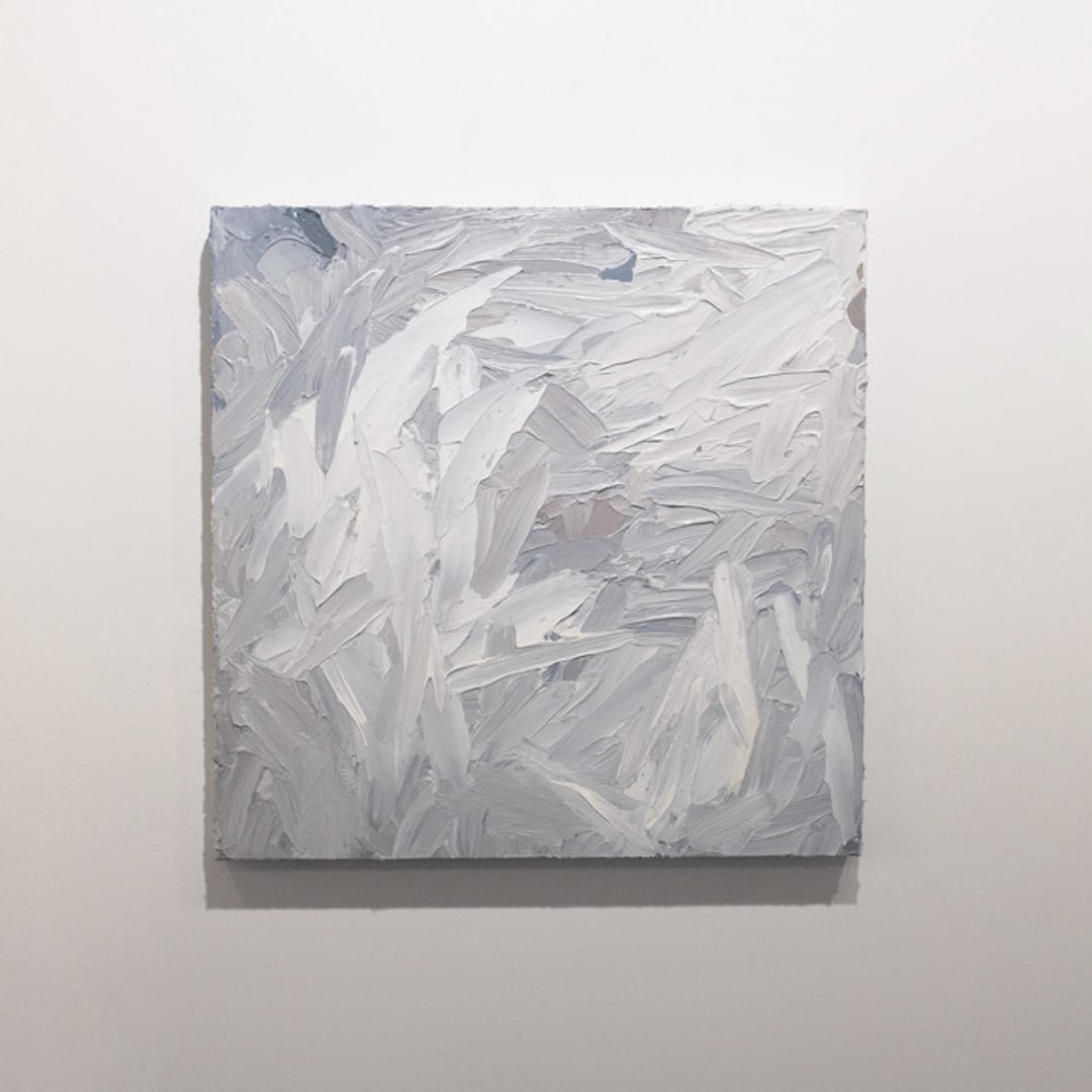 "Plum Neutral II" - Original Painting in gray by Teodora Guererra