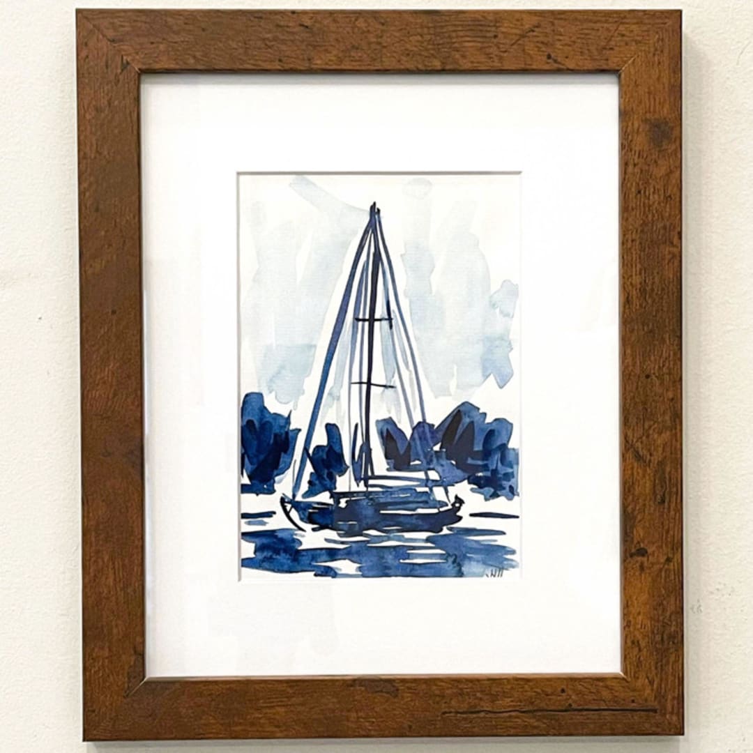 "Be the One to Say One Nice Thing" - Original Painting in blue by Golden Lines and Silver Linings