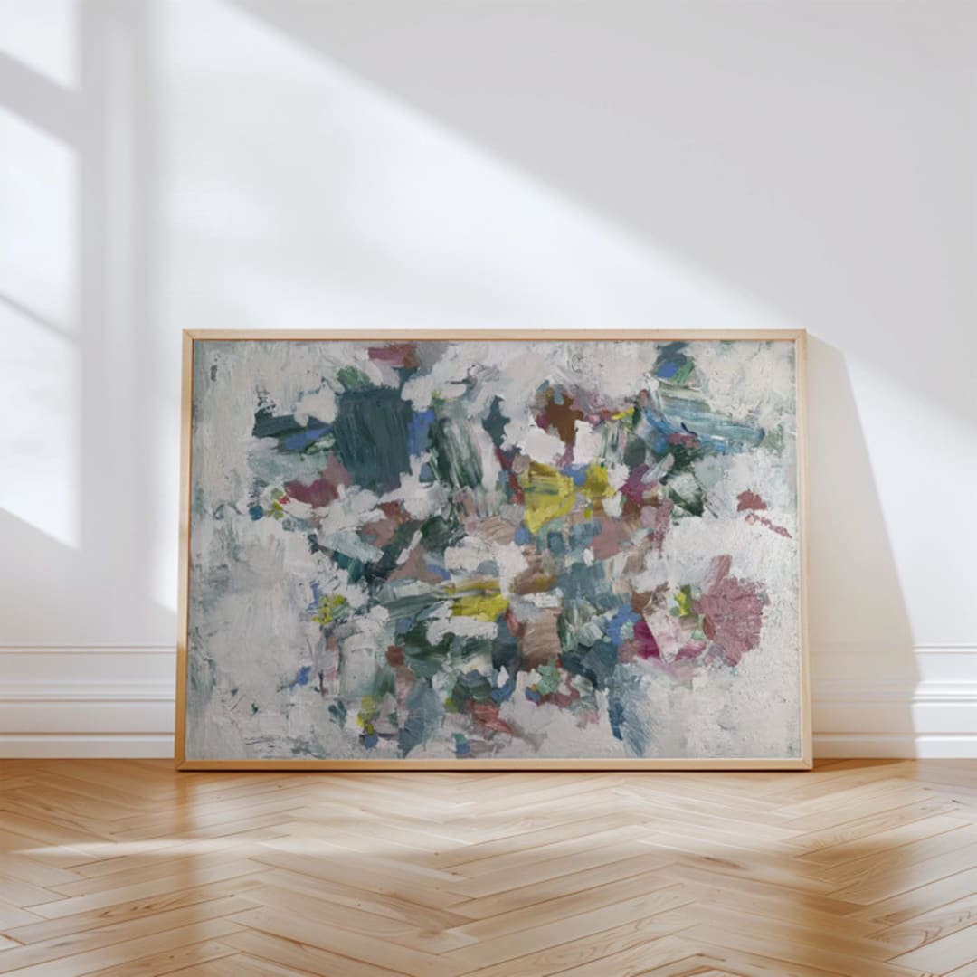 ""Last Train to Brooklyn" - 30x40 Original Abstract Painting" - Original Painting in multicolor by Sarah Mankin