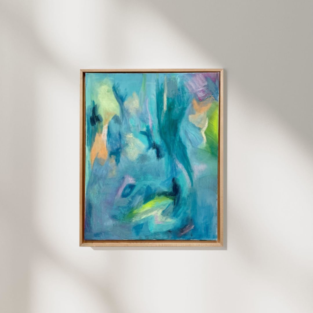 Abstract Sea in Aqua
