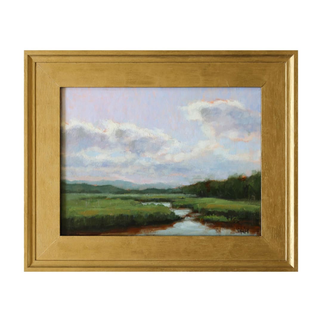 "Goose River" - Original Painting in blue by Wendy Keller