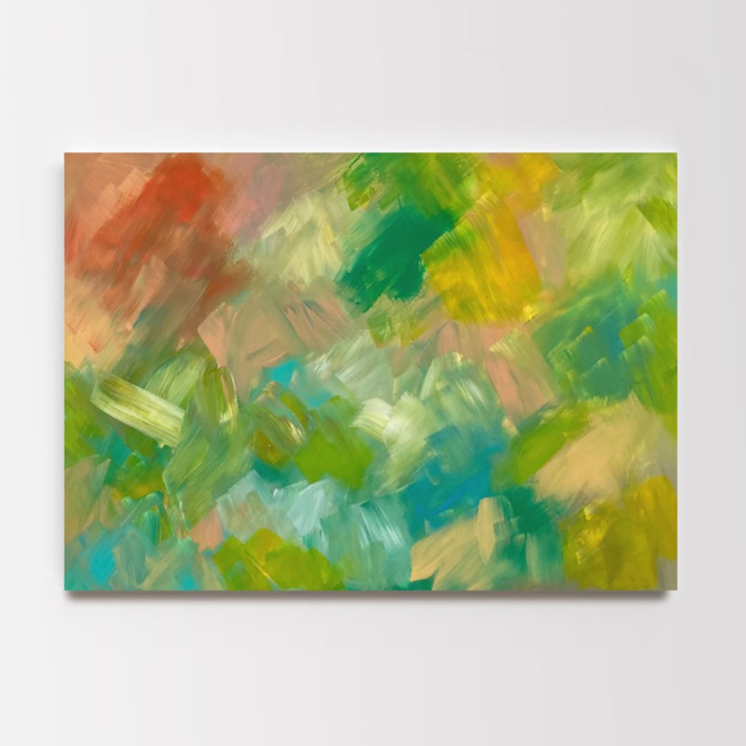"Adorn #6" - Original Painting in green by Amy Mullen
