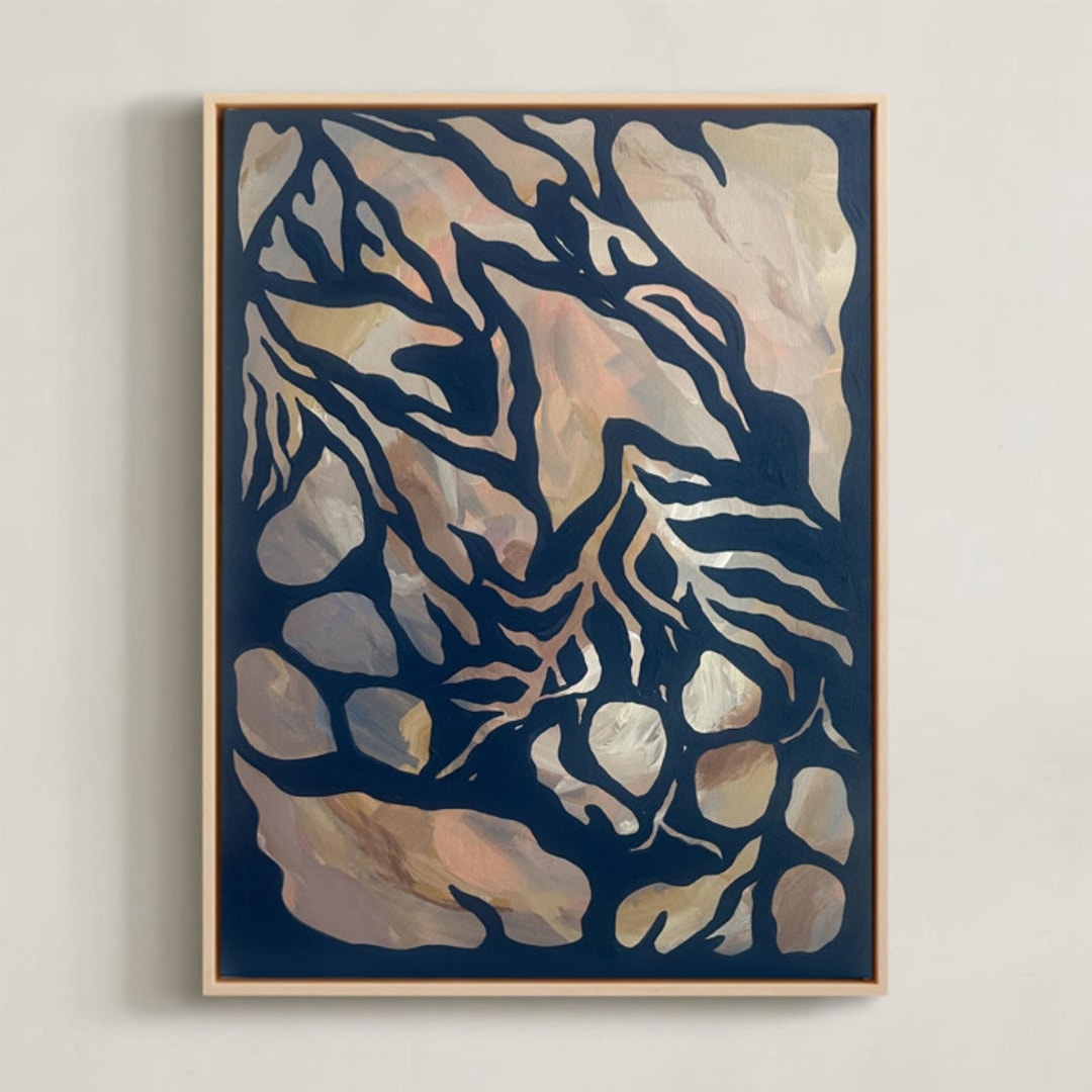 "Last Light" - Original Painting in blue by Lauren Perkins