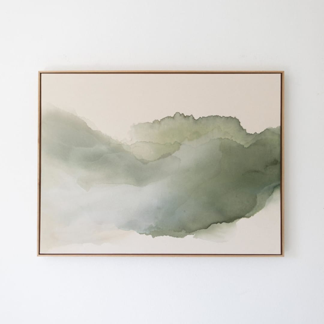 "Beneath the Oak Trees" - Original Painting in green by Rebecca King